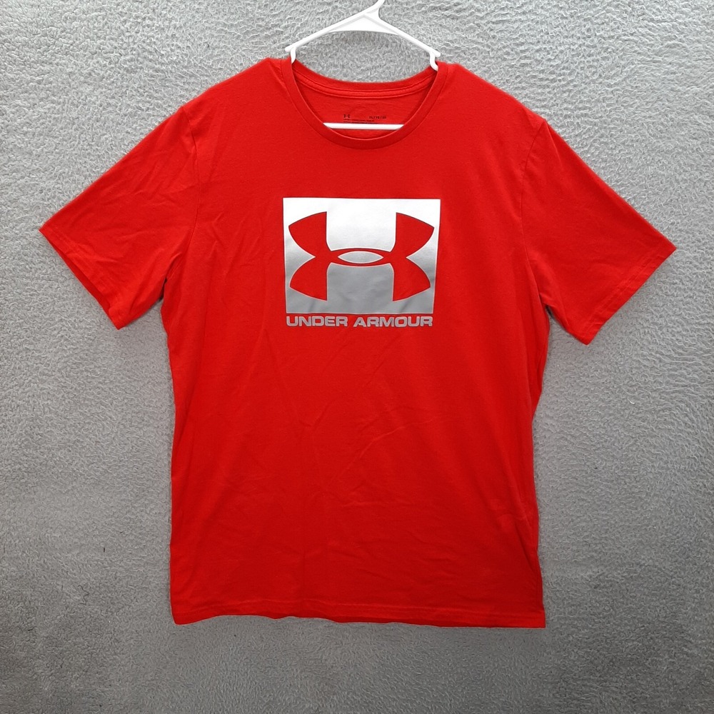 Under Armour Shirt Adult XL Red Loose Heat Gear Jogging Running Gym Sports‎ Mens
